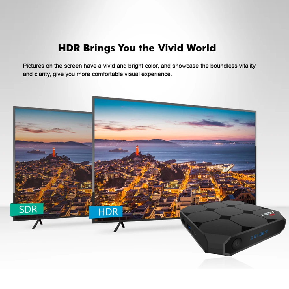 A95X R2 Smart tv Box S905W 2 + 16G 4K телеприставка для Android 7 1 четырехъядерный процессор 16GB HD WiFi