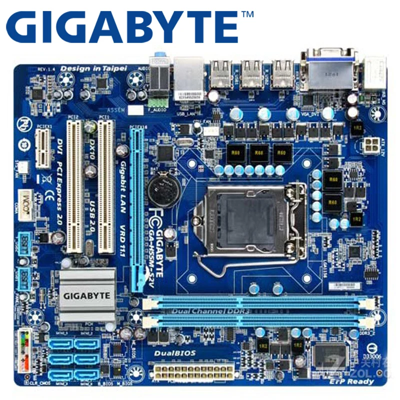 GIGABYTE GA-H55M-S2V настольная материнская плата H55 розетка LGA 1156 i3 i5 i7 DDR3 8G Micro ATX оригинальная б/у материнская плата H55M-S2V