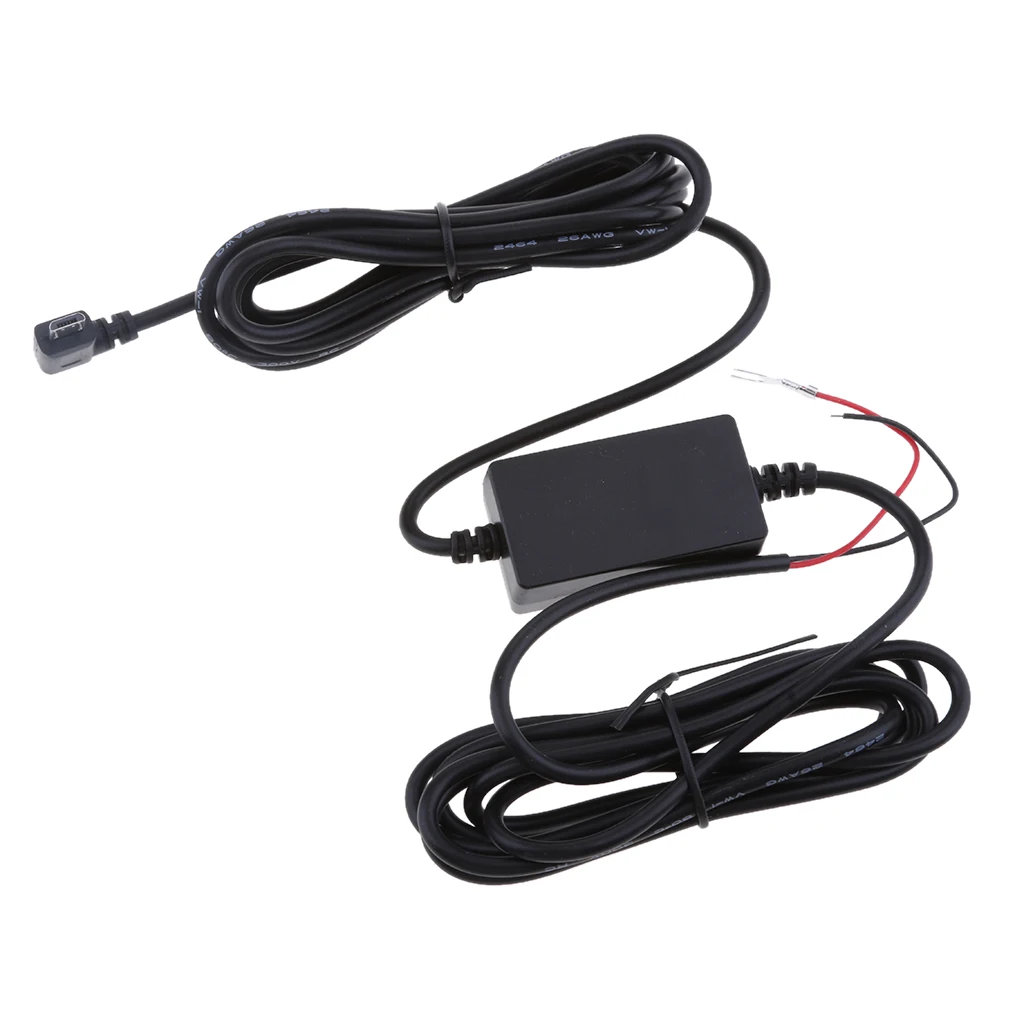 Hard Cable Hidden Wiring 5V 2.1A Mini USB Car Charger Power Supply Adapter Inverter Converter DC 12V to DC 5V (Mini USB)