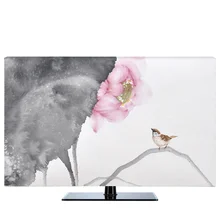 Изготовленный На Заказ 1"-80" 22 дюймов 75 дюймовый ЖК-экран tv PC крышка декоративный капюшон занавеска Лотос Птица водонепроницаемый многоцветный