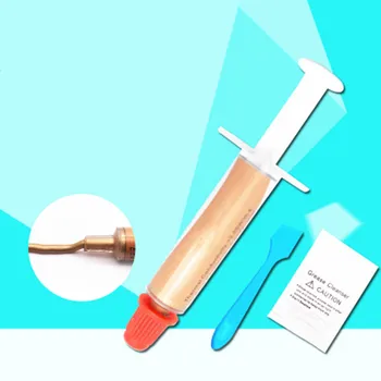 

Golden Conductive Grease Paste Glue Silicone Plaster Heat Sink for CPU GPU Chipset Notebook Cooling Coolers DIY Connectors 1g