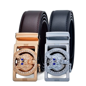 

2020 Men's Belts Bear Head Automatic Buckle Leather Belts Casual High Quality Designer Belts