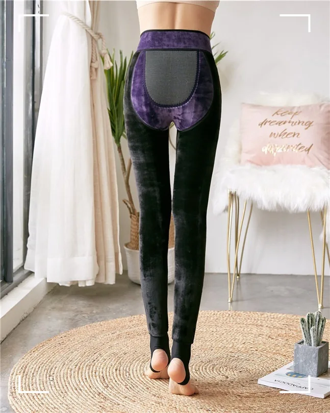 Makuluya Women 430g Merino Super Warm Thickening Velvet Leggings Thicker Similar Skin Women High Waist Sex Leg Leggings L6