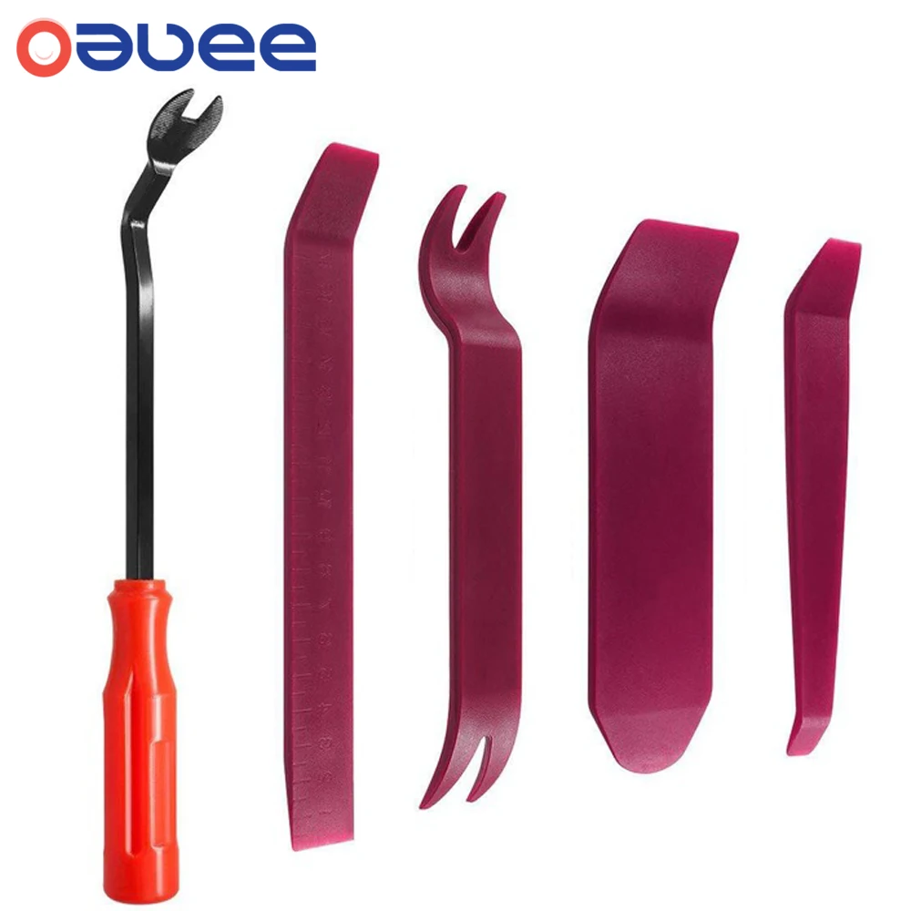 Oauee de puerta de Auto Clip Panel Herramienta de extracción de embellecedor Kits de navegación desmontaje balancín Interior del coche balancín plástico herramienta de conversión