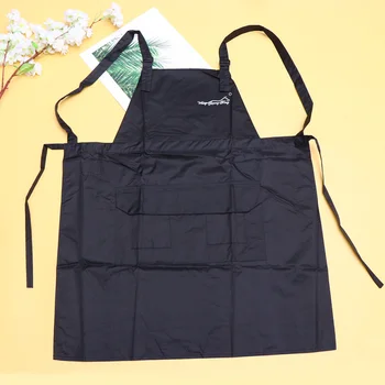 

Waterproof Pet Groomer Apron Waterproof Apron Sleeveless Pinafore Working Clothes Apron for Man Woman Home Shop (Black Waterproo