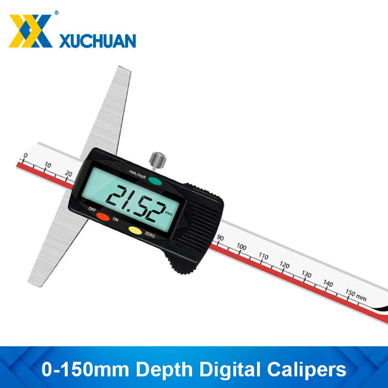 

Digital Caliper 0-150mm 6" Metric Imperial Depth Gauge Digital Depth Vernier Caliper Micrometer Measuring Tool Instrument