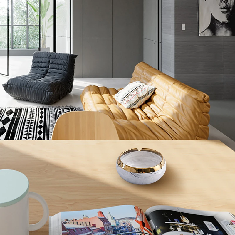 Nordic style ashtray ceramic ladies ashtray light luxury creative personality trend home living room coffee table desktop