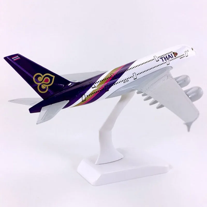 20 см 1:400 Airbus 380 A380 модель тайские Таиланд самолеты с базовым сплавом самолет коллекционный дисплей игрушка модель Коллекция