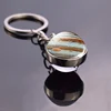 Full Moon Sphere Crystal Ball Glass keychain Handmade Double Side Glass Ball Pendant Solar System Galaxy Astronomy Jewelry ► Photo 2/6