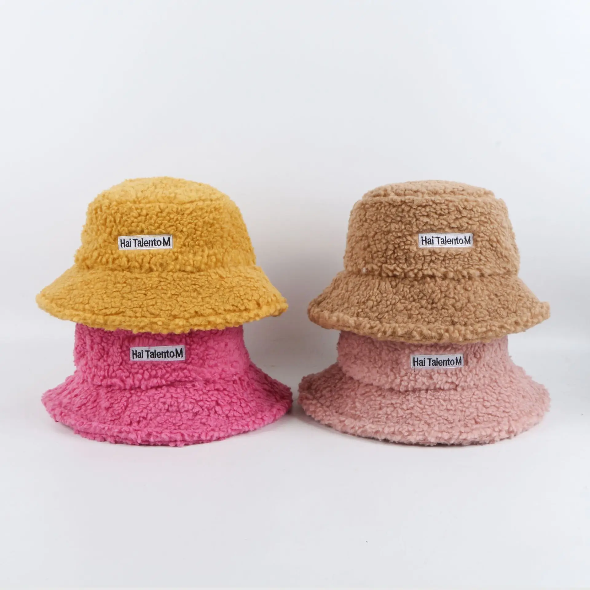 Зимняя 2019 южнокорейская Тедди рыбака шляпа сетчатая красная одинаковая шапка