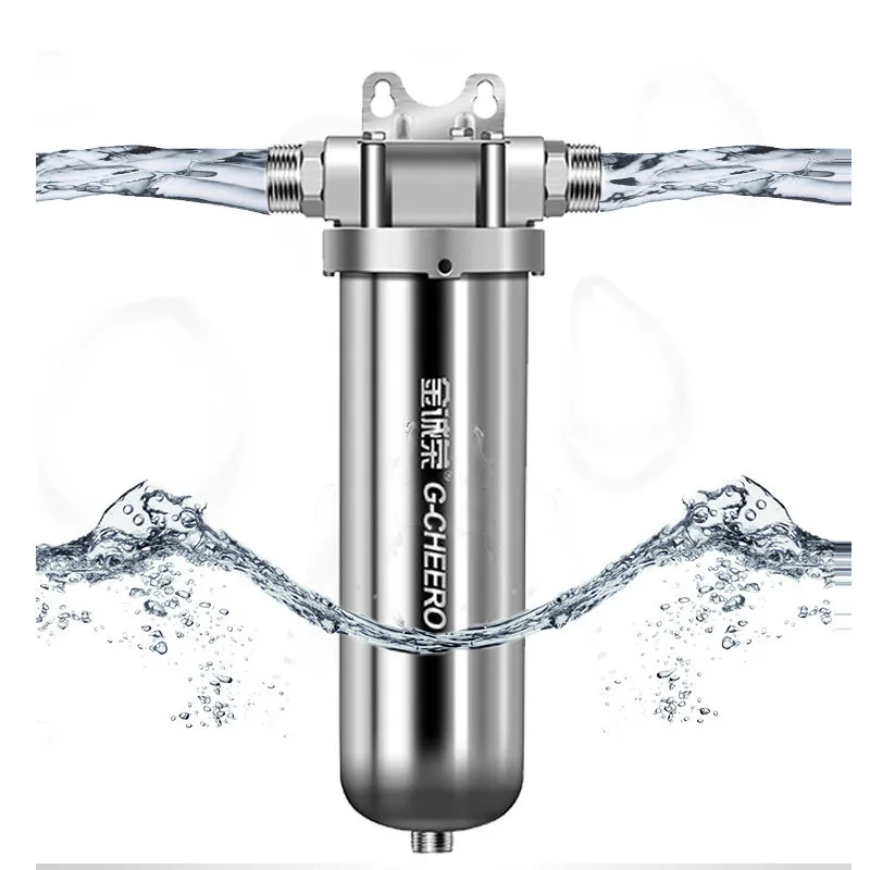 

304 stainless steel pre-filter Whole house water purification 8000L/H large flow Water Filter 10 inch fliter core WF62