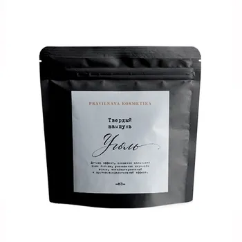 

Shampoo solid coal with menthol 90 ml for nutrition for oily hair against hair loss greasy hair oily skin 100% organic natural