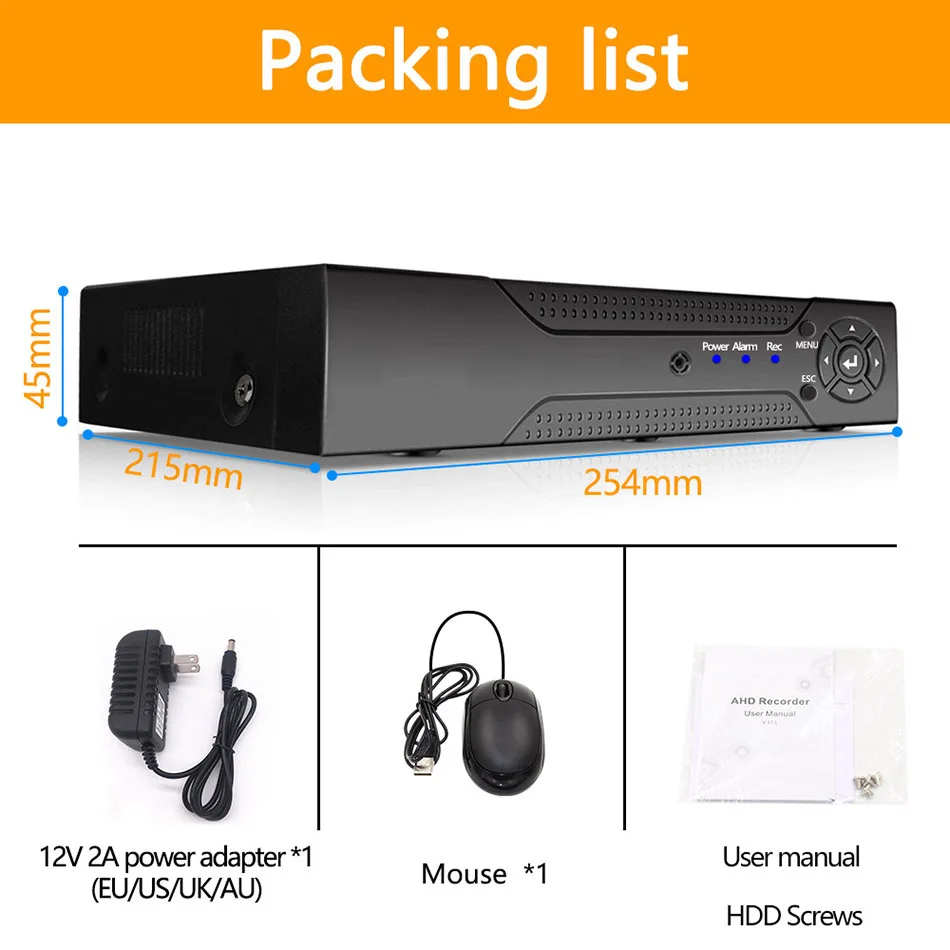 5в1 4ch* 1080N AHD DVR видеонаблюдения безопасности CCTV видео рекордер DVR Гибридный DVR для 720 P/960 H аналог AHD CVI TVI IP камера XMEYE
