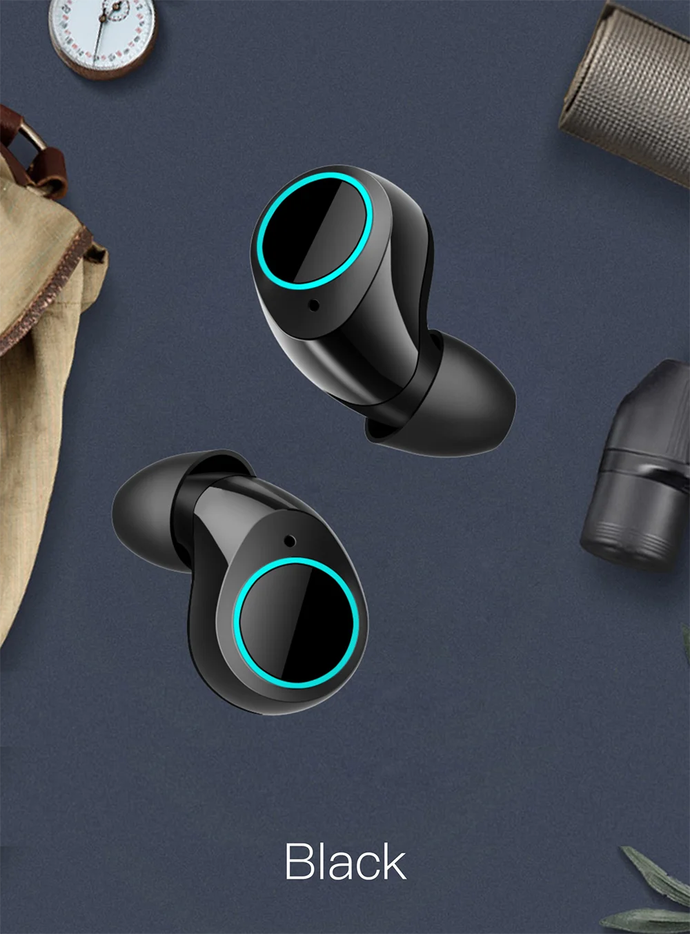 Беспроводная bluetooth-гарнитура с длительным временем ожидания, спортивная водонепроницаемая Мини-Сенсорная стереогарнитура 6D
