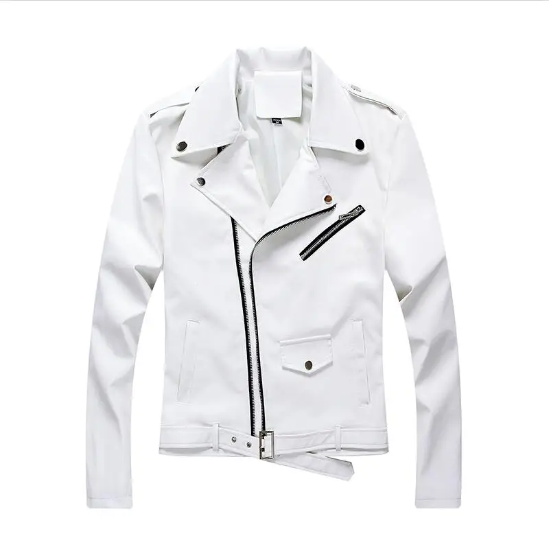 

Мужская кожаная мотоциклетная куртка, короткая приталенная куртка, черная кожаная одежда, новинка 2024