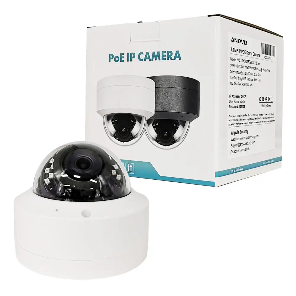 UniLook 3MP Dome POE IP Camera Outdoor Night Vision CCTV Security Camera IP66 H.265 Onvif Support Motion Detection