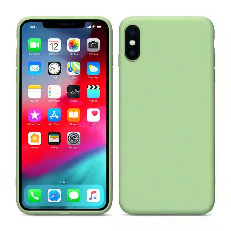Роскошный силиконовый чехол для телефона для iPhone 7 8 6 6s Plus XR X XS Max роскошный чехол s для Apple iPhone 11 Pro Max без логотипа - Цвет: Армейский зеленый