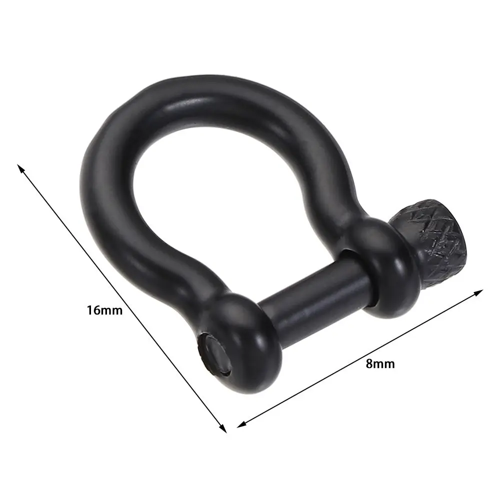 1PC Solid Stainless Steel Carabiner D Bow Staples Shackle Key Ring Keychain Hook Joint Connector Buckles Outdoor Bracelet Buckle carabiner clips keychain carabiner key ring