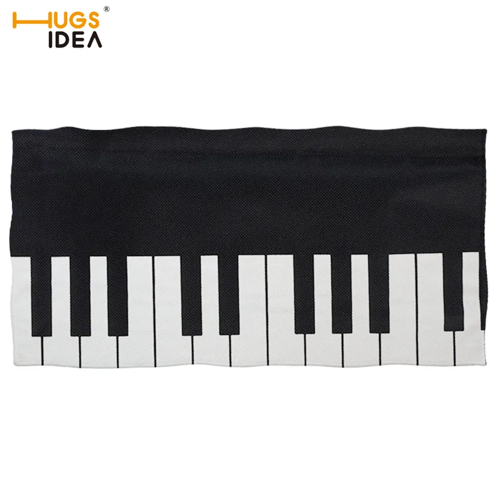 HUGSIDEA 3D Music Notes Print Hand Towel Piano Keyboard Beach Towel Multipurpose Towel for Bathroom/Hotel/Spa Fashion Blanket