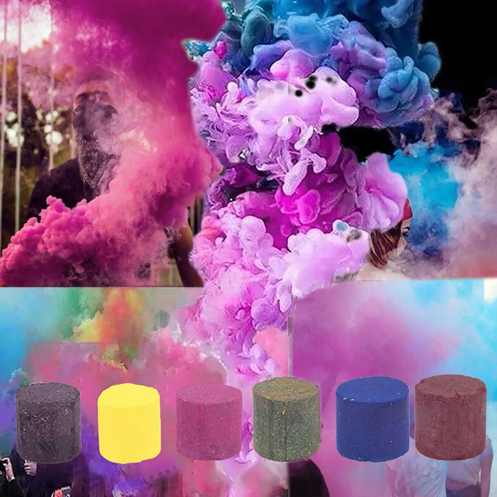 Colorful Effect Smoke Tube Bottle Studio Car Photography Toy Wedding Halloween Spray-supplies Bomb Smoke-stick-props Party Spray | Дом и сад