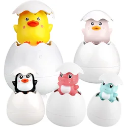 Jouets de bain en forme de canard dinosaure, 1 pièce, jouets de bain classiques pour bébé, tortue de natation, jouets de bain d'horlogerie pour enfants 