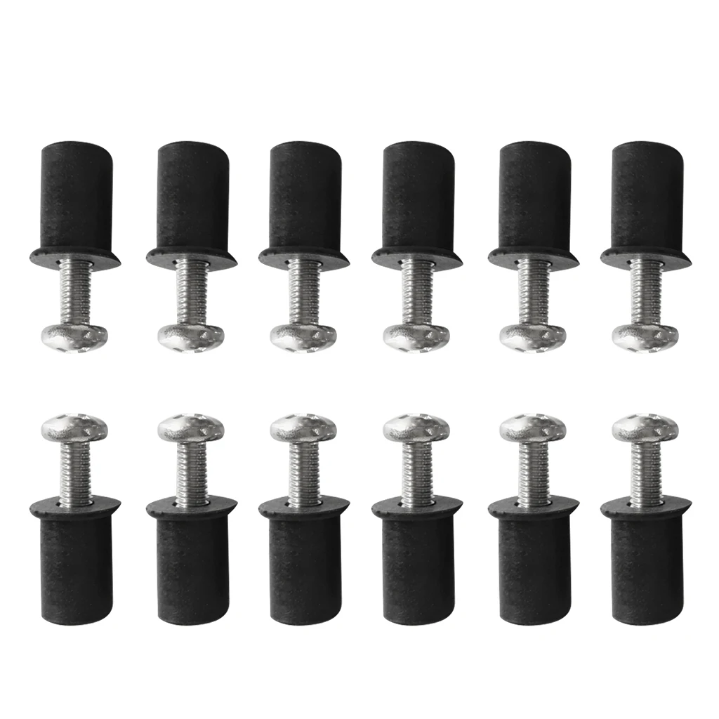 12 X  M5 M6 Metric Rubber Well Nuts Kit SS Screws Windscreen Fastener 