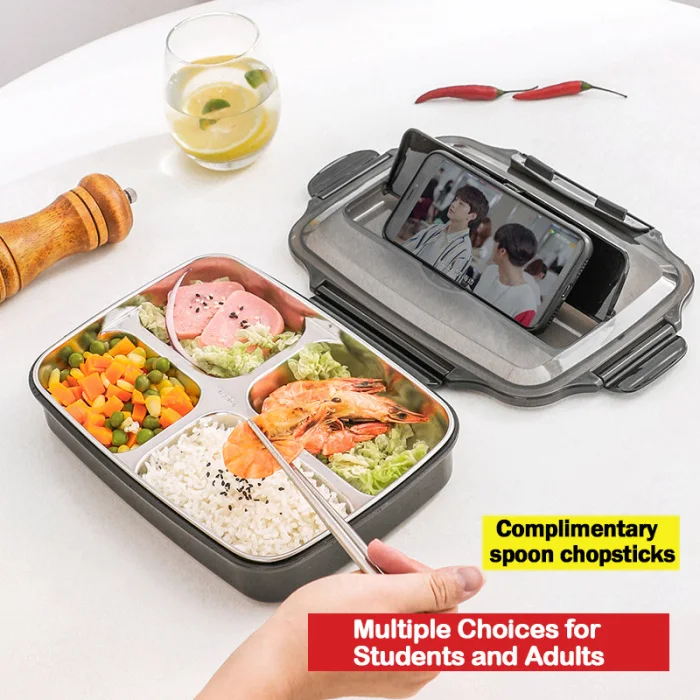 Коробка для обедов, еды, еды, контейнер для хранения, Microwavable пластик, микроволновая печь многоразовые из нержавеющей стали QP2