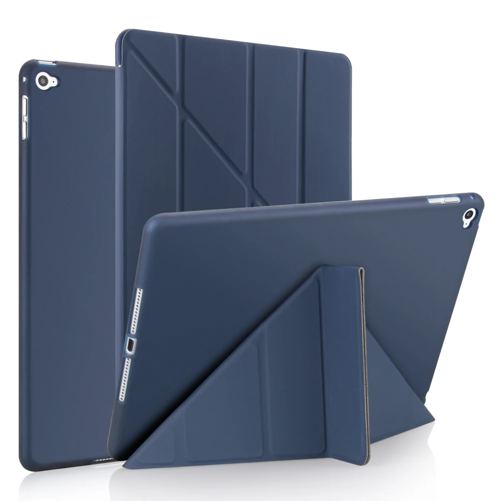 

Ultra-thin TPU Case Cover For iPad Air2 Case 2018 9.7" Silicone Soft Back Pu Leather Smart Case for iPad 6th generation Case 580