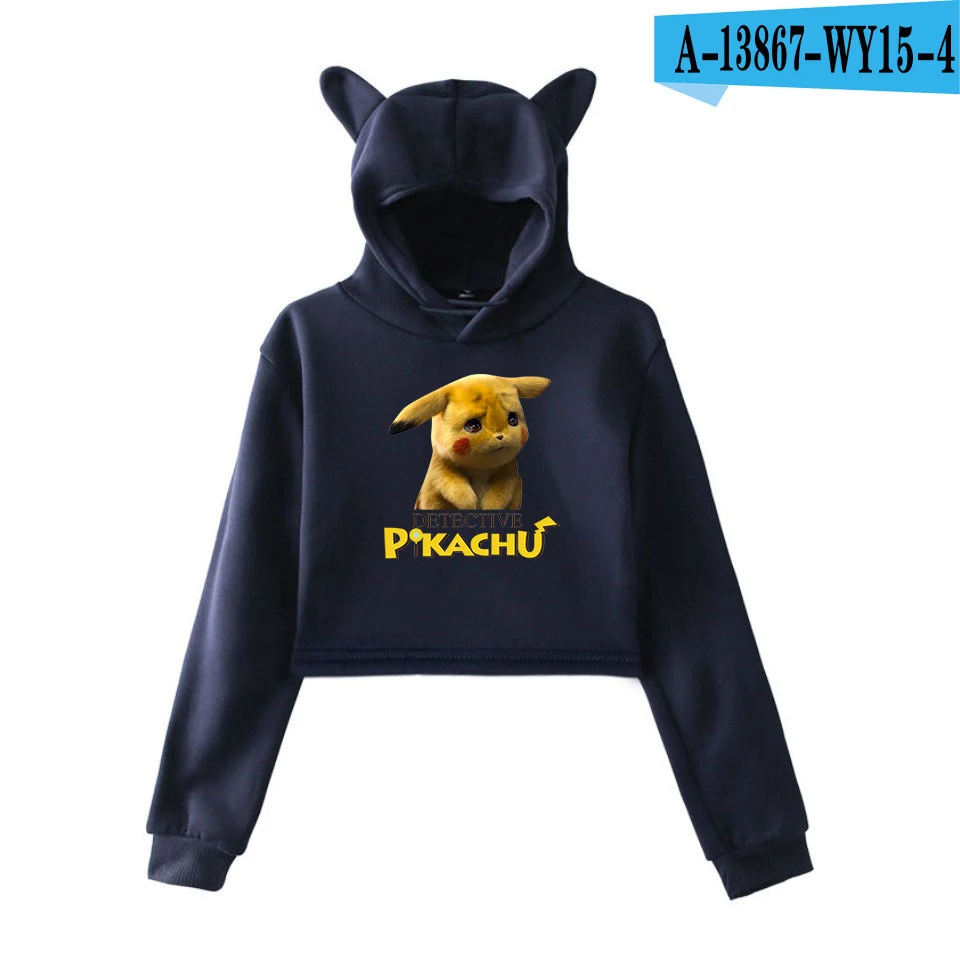 Pikachu женские худи Харадзюку толстовки осенний теплый пуловер толстовки для девочек-подростков розовая одежда уличная одежда - Цвет: 20