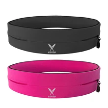 

Outdoor Sports Running Double Zipper Elastic Sports Waist Bag Phone Stretchy Waist Belt Bags Anti-Theft Zipper Pack Belly Bag