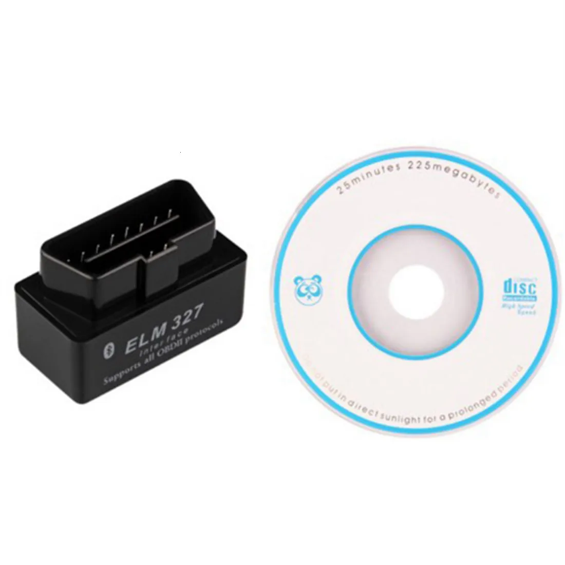 Мини ELM327 Bluetooth OBD2 Диагностический Автомобильный сканер V2.1 12 в автомобильный инструмент-считыватель тестер расхода топлива с CD программным обеспечением Лидер продаж