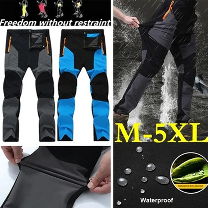 Men Climbing Trousers Waterproof Breathable Quick Dry Outdoor Sports Outfit