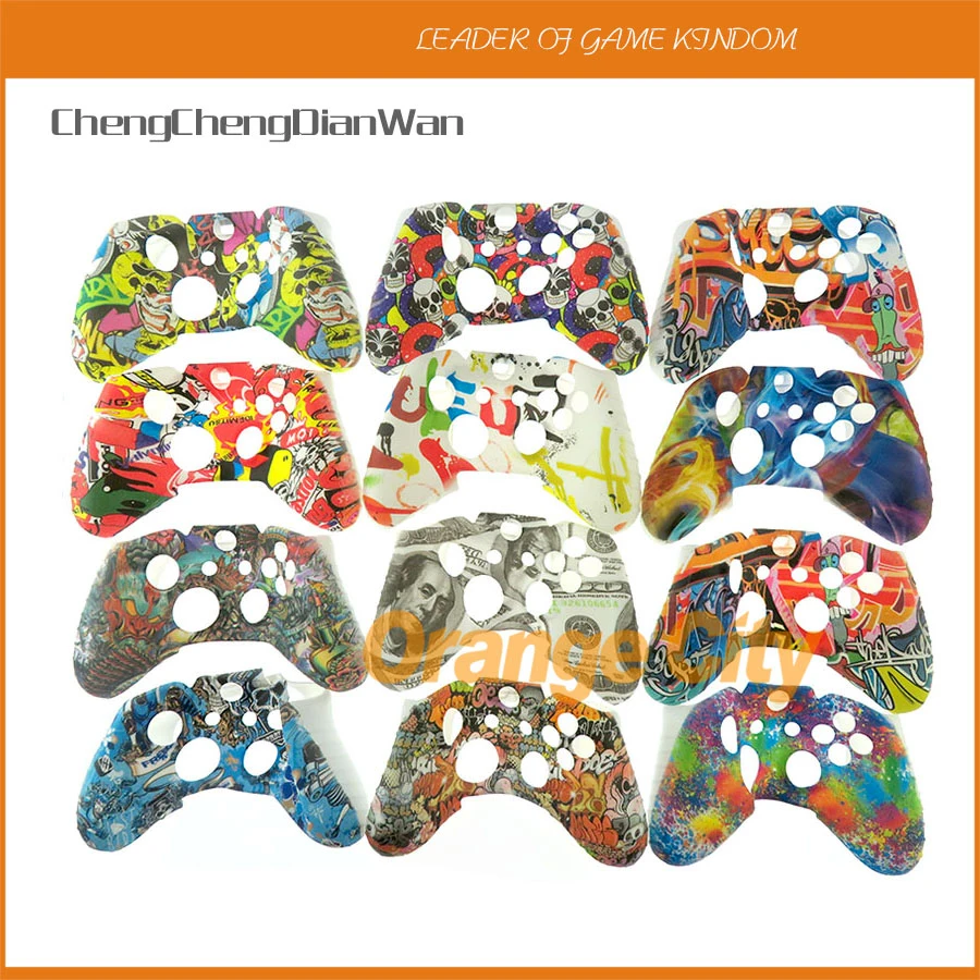 

20pcs Silicone Protective Skin Case Water Transfer Printing Protective Skin Camouflage cover case for XBox One X S Controller