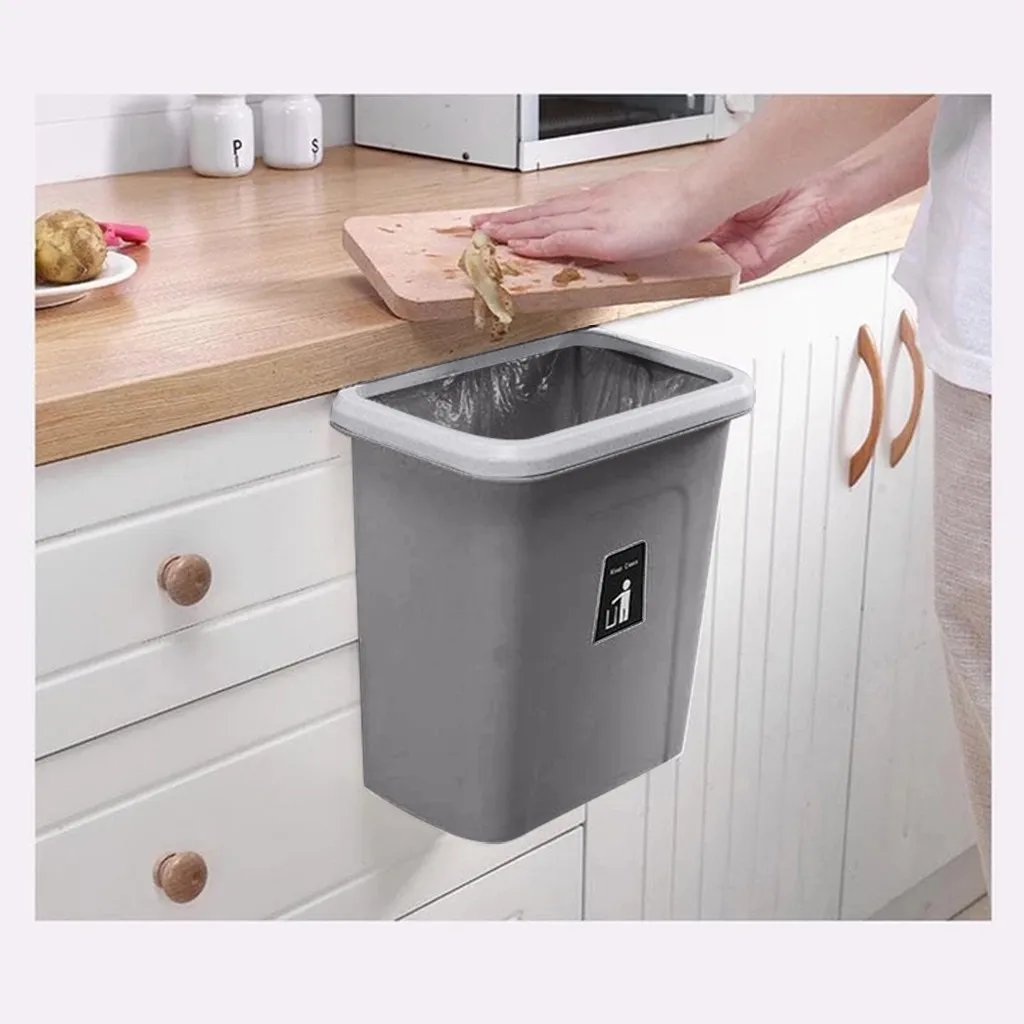 Подвесной кухонный шкаф на дверь, подвесной мусорный бак, мусорный бак, настенный мусорный бак для ванной комнаты, туалет, хранение отходов E3