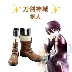 С рисунком из аниме мастера меча онлайн Eugeo костюмы из «Sword Art Online» Обувь казуто Косплэй Хеллоуина обувь для мужчин и женщин с персонажами