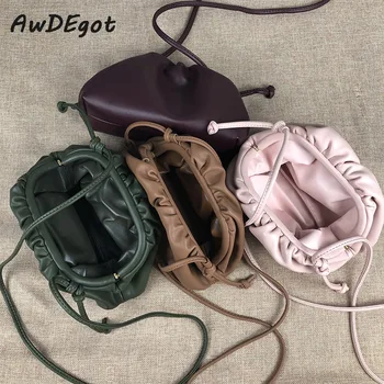 

22cm Small Dumpling Bags for Women 2020 Ladies Trend Handbags and Purses The High Quality Crossbody Pouch Bags Smart Cloud Bags