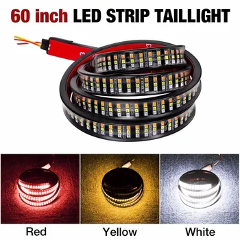 

For Jeep Pickup SUV Dodge Triple Row 5-Function With Reverse Brake Turn Signal Car liight 60" Truck Tailgate LED Strip Light Bar