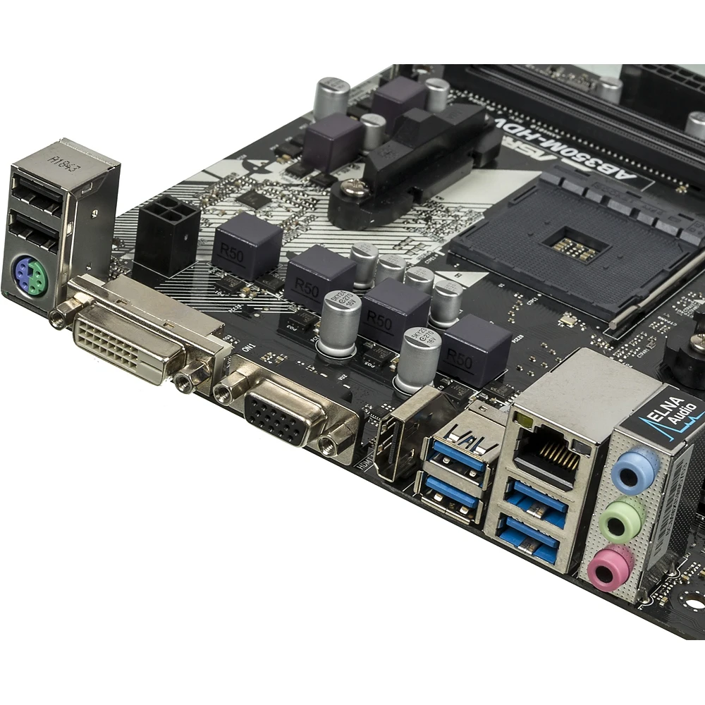 Материнская плата Asrock AB350M-HDV R4.0 Soc-AM4 AMD B350 2xDDR4 mATX AC`97 8ch(7.1) GbLAN RAID+VGA