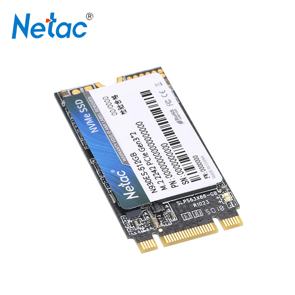 Netac N930ES M.2 SSD m2 Внутренний твердотельный накопитель 128 ГБ 256 ГБ 512 ГБ 2242 NVMe Gen3* 2 PCle 3D MLC/TLC для ноутбука Copute