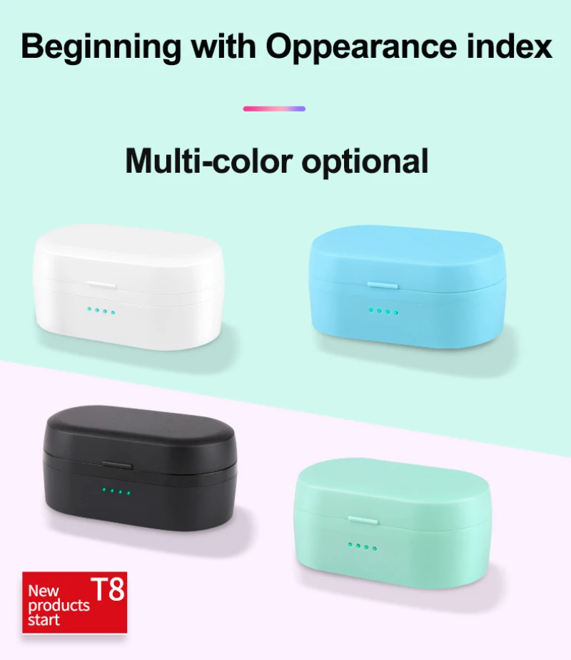 T8 наушники-вкладыши TWS с Auriculares Bluetooth наушники HD стерео Беспроводной Шум