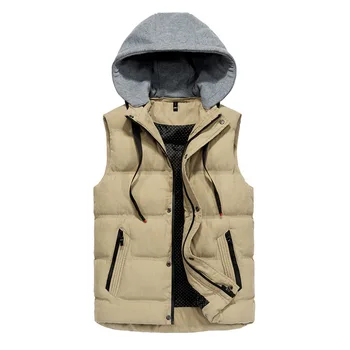 

2020 the spring and autumn period and the young men leisure knitting hat ma3 jia3 hooded detachable reversible vest