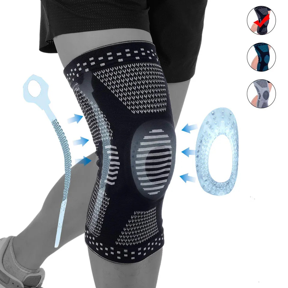 2 Pack Sports Knee Wraps Extra Long Elastic Knee Brace Compression Bandage 