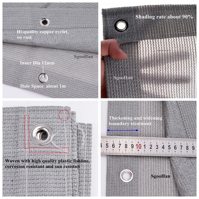 1X1M-Es Uv-Ellenes Árnyékoló Nettó Kert Kültéri Napzók Napfény Zamatos Növényi Burkolat Menedékház Árnyékvitorna Erkély Biztonsági Háló - Image 4