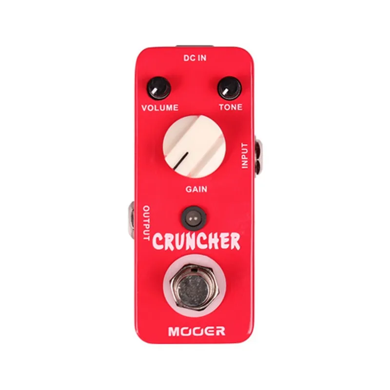 MOOER Cruncher с высоким коэффициентом усиления искажения педали педаль эффектов для электрогитары истинный обход металлический корпус для гитары эффекты аксессуары