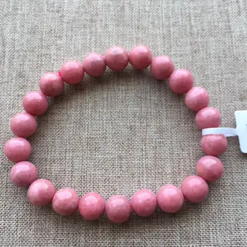 

8.5mm Genuine Red Natural Rhodonite Gemstone Round Bead Crystal Stretch Bracelets For Women Jewelry Gift AAAAAA