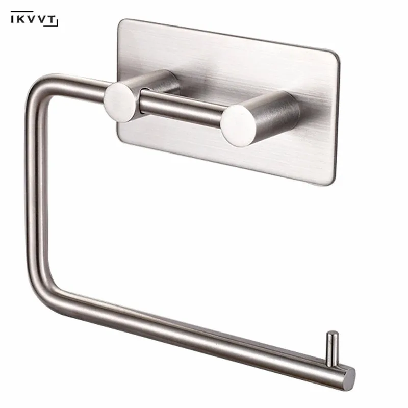 

SUS304 Stainless Steel Toilet Paper Roll Self-Adhesive Tissue Rack Toilet Paper Roll Holder Hangers Wc Paper Holder