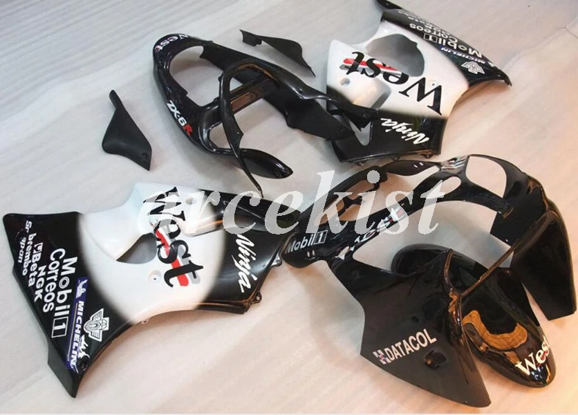 

Injection Mold New ABS Motorcycle Fairings Kit Fit For kawasaki ZZR600 2005 2006 2007 2008 05 06 07 08 Body set black white