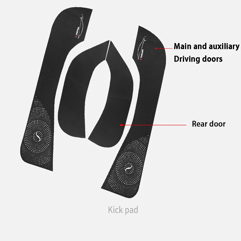 

Side Door PU Anti-kick Pad Protector Sticker 4Pcs For Tesla Model 3 2018 2019
