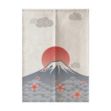 1 шт. в японском стиле занавеска перегородка кухонная ванная лобовое стекло половина ткани японское декоративное украшение для дома занавеска