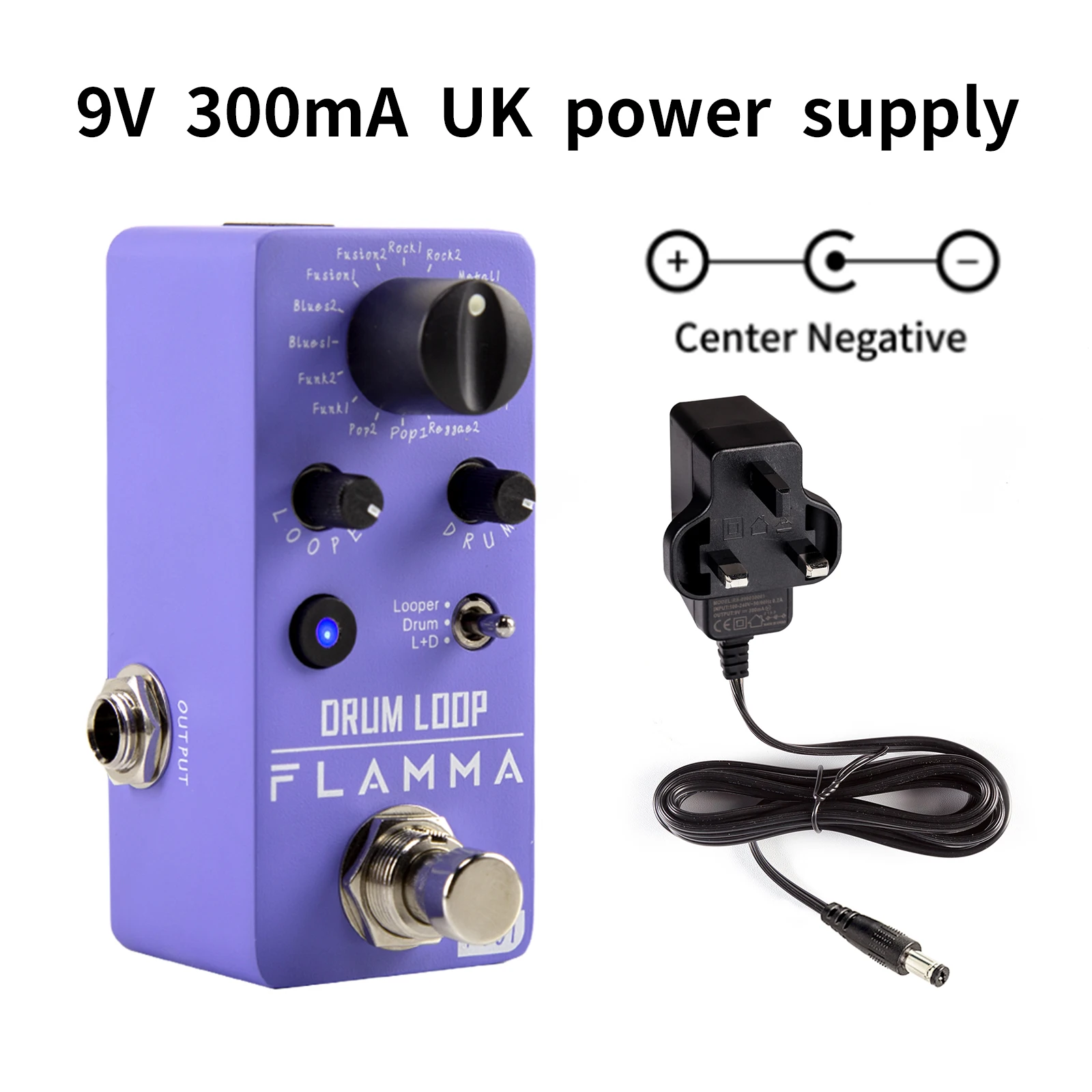 FLAMMA LOOPER & DRUM ギターエフェクター Amazon.com: FLAMMA FC01 Looper Pedal Drum Machine 2 in 1
